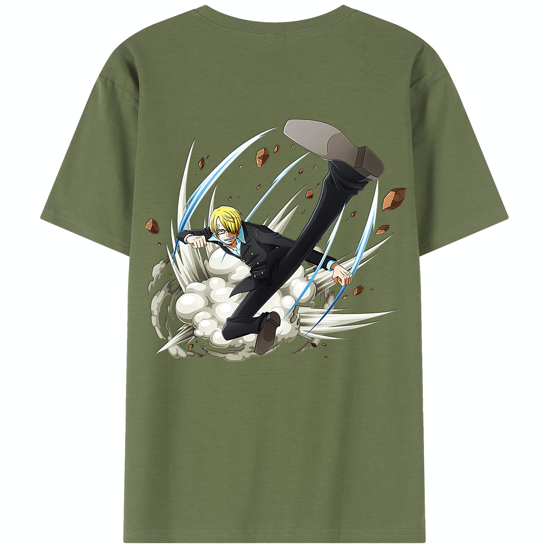ワンピース サンジ ONE PIECE Sanji 綿100％半袖Tシャツ（背面プリント）